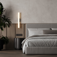 Kinkiet Ścienny Linea 45cm Czarny Klosz Szklany LED 8W Barwa CCT Klasa IP44