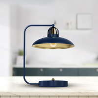 Milagro - Lampka biurkowa FELIX NAVY BLUE/GOLD 1xE27