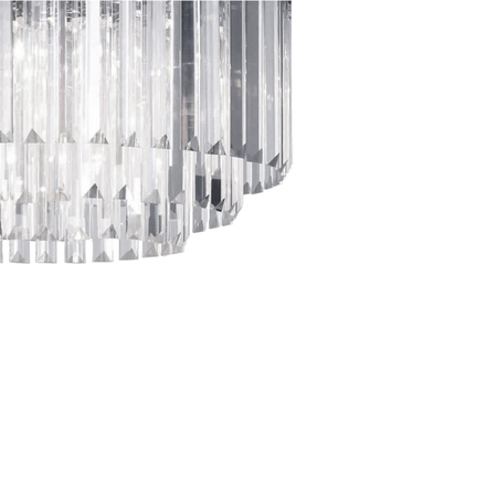 Lampa wisząca Vetro 5 srebrna 5xE14