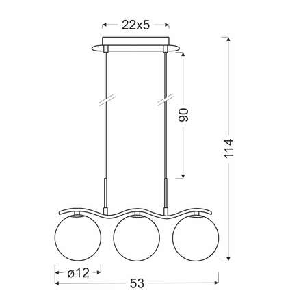Ramon lampa wisząca chromowy 3x40w g9 klosz biały