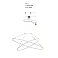 Lampa wisząca Halifax czarna LED CCT