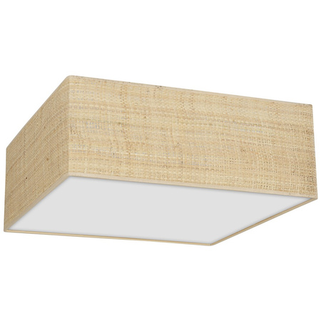 Milagro - Lampa sufitowa MARSHALL WHITE / RATTAN 2xE27
