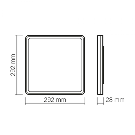 Plafon LED oprawa sufitowa biała kwadratowa 24W 4000K 2400lm VL-DL3S-244W
