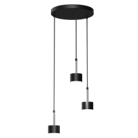 Milagro - Lampa wisząca ARENA BLACK/SILVER 3xGX53