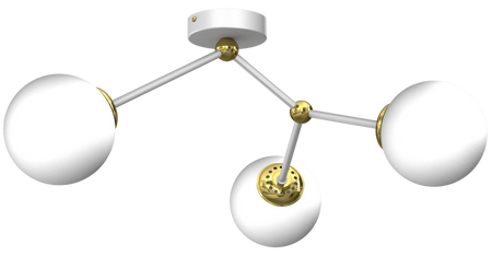 Milagro - Lampa sufitowa JOY WHITE / GOLD 3xE14