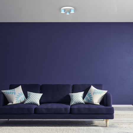 Milagro - Lampa sufitowa DIXIE Blue/White 3xGX53