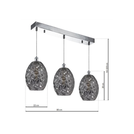Milagro - Lampa wisząca BELIZE 3xE27