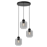 Milagro - Lampa wisząca SOMBRA SMOKED 3xE27