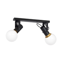 Milagro - Lampa sufitowa AURIS BLACK 2xE14