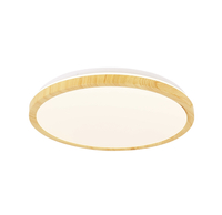 LAMPA SUFITOWA GANDAVA PLAFON 24W LED BIAŁO DREWNIANY 4000K