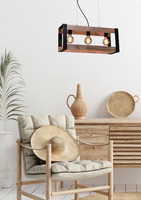 Varna lampa wisząca czarny 3x40w e27 klosz czarny