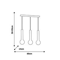 Milagro - Lampa wisząca AURIS WHITE 3xE14