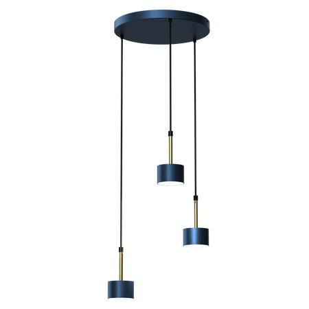 Milagro - Lampa wisząca ARENA BLUE/GOLD 3xGX53