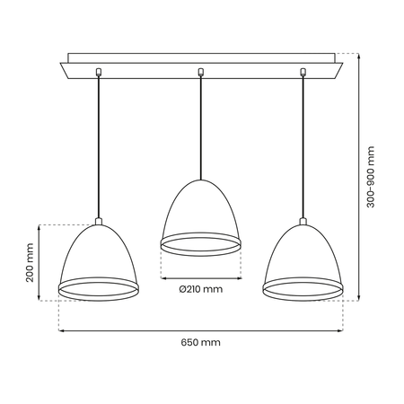 Milagro - Lampa wisząca STUDIO WHITE 3xE27