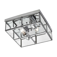 Plafon Monza srebrny 2xE14