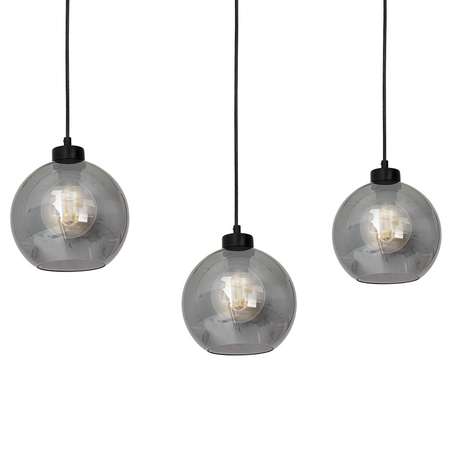 Milagro - Lampa wisząca SOFIA SMOKED 3xE27
