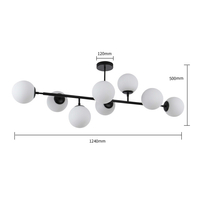 Lampa wisząca Dorado czarna 8xE14