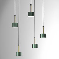Milagro - Lampa wisząca ARENA GREEN/GOLD 5xGX53