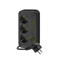 Przedłużacz LINEA PRO 3gn+4USB/1USB-C/5m/Zu+W czarny Kobi