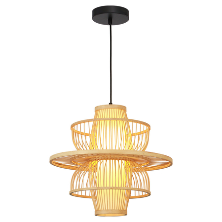Rattanowa lampa wisząca Astra naturalna 1xE27