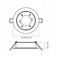 Wpuszczana Oprawa Punktowa Sufitowa VIDEX GX53 Aluminium VL-SPF27R-B Czarna