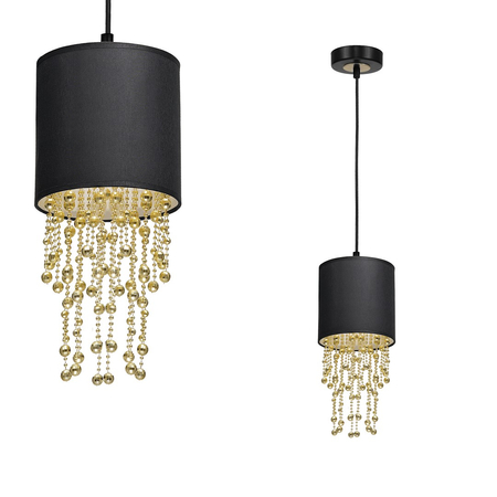 Milagro - Lampa wisząca ALMERIA BLACK/GOLD 1xE27