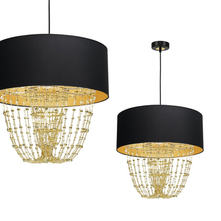 Milagro - Lampa wisząca ALMERIA BLACK/GOLD 1xE27