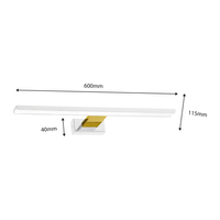 Milagro - Kinkiet SHINE WHITE/GOLD 60cm 13,8W LED