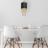 Milagro - Lampa wisząca ALMERIA BLACK/GOLD 1xE27