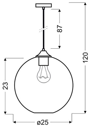 Candellux - Edison Lampa Wisząca 25 1X60W E27 Bursztynowy + Żarówka