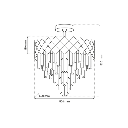 Milagro - Lampa sufitowa CARISMA CHROME 9xE14