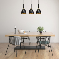 Milagro - Lampa wisząca CLARK BLACK/GOLD 3xE27