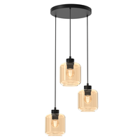 Milagro - Lampa wisząca SOMBRA AMBER 3xE27
