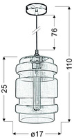 Candellux - Decorado Lampa Wisząca 18 1X60W E27 Klosz Bezbarwny + Żarówka