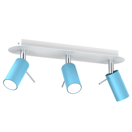 Milagro - Lampa sufitowa PRESTON BLUE/WHITE 3x mini GU10