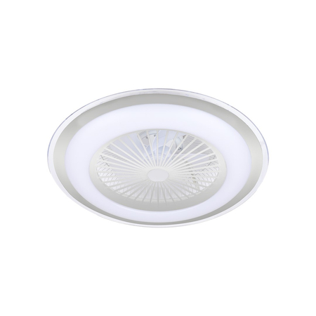 Milagro - Plafoniera LED ZONDA SILVER 48W z wentylatorem