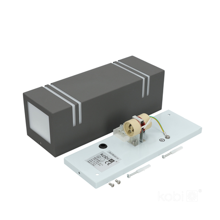 Kinkiet ogrodowy QUAZAR 7 2xGU10 IP44 szary Kobi