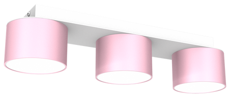 Milagro - Lampa sufitowa DIXIE Pink/White  3xGX53