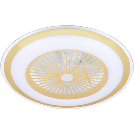 Milagro - Plafoniera LED ZONDA GOLD 48W z wentylatorem
