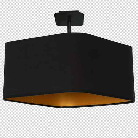 Milagro - Lampa podsufitowa NAPOLI BLACK/GOLD 1xE27