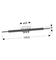 NAKSOS LAMPA WISZĄCA PLAFON 110X22 40W LED SATYNA NIKIEL 4000K APETI