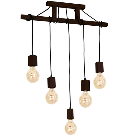Milagro - Lampa Wisząca JACK 5xE27 Orzech