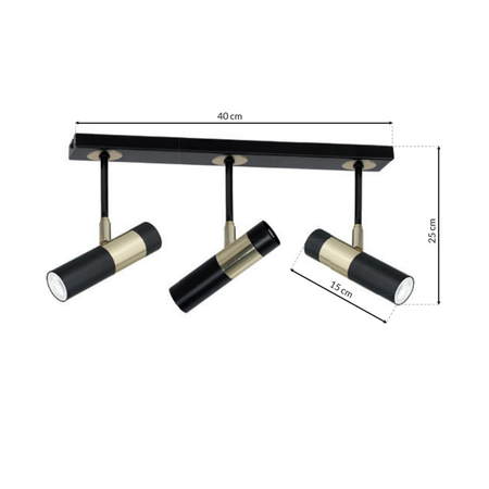 Milagro - Lampa wisząca DALLAS GOLD 3x miniGU10