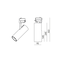 Reflektor szynowy LED  NEXTRACK NT4 38W 3000K 24° czarny Kobi Pro