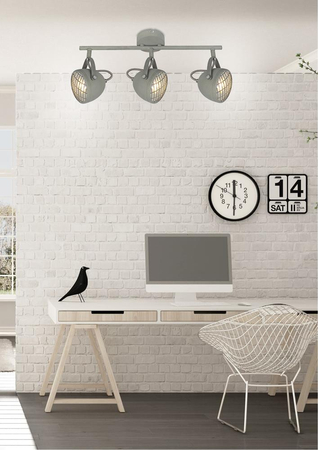 PENT LAMPA SUFITOWA LISTWA 3X50W GU10  BETONOWY SZARY