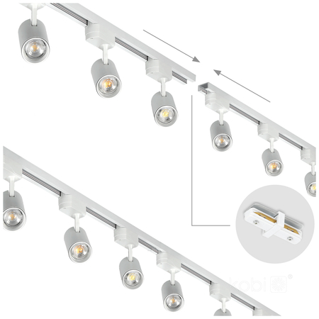 Zestaw szynoprzewód 1-obwodowy NEXTRACK GO 4xGU10 1m biały Kobi