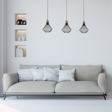 Milagro - Lampa wisząca JEWEL BLACK 3xE27
