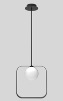 LAMPA WISZĄCA TULA 1 CZARNY 140x12x26