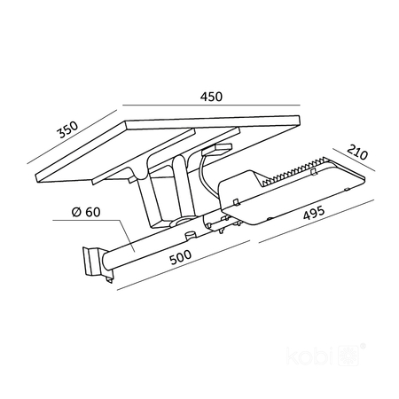 Oprawa drogowa Solar LED SOLIT 11W 4000K IP54 Kobi