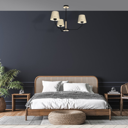 Milagro - Lampa wisząca ETNA Black 3xE27